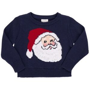 Pink Chicken 4T Navy Santa Sweater BOYS OLIVER SWEATER - Navy Santa Sweater
